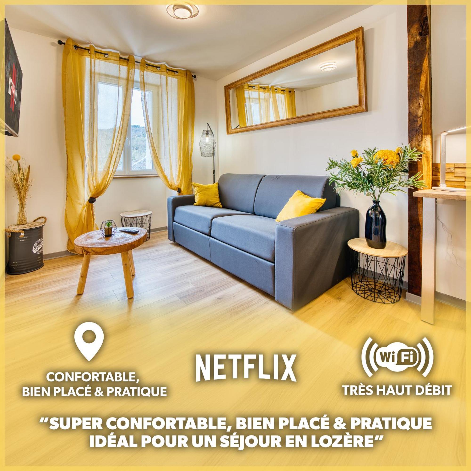Les Hourtous Netflix Wi-Fi Fibre Terasse 4 Pers Apartment Banassac Exterior foto